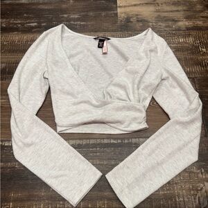 Victoria's Secret Light Gray Crop Top